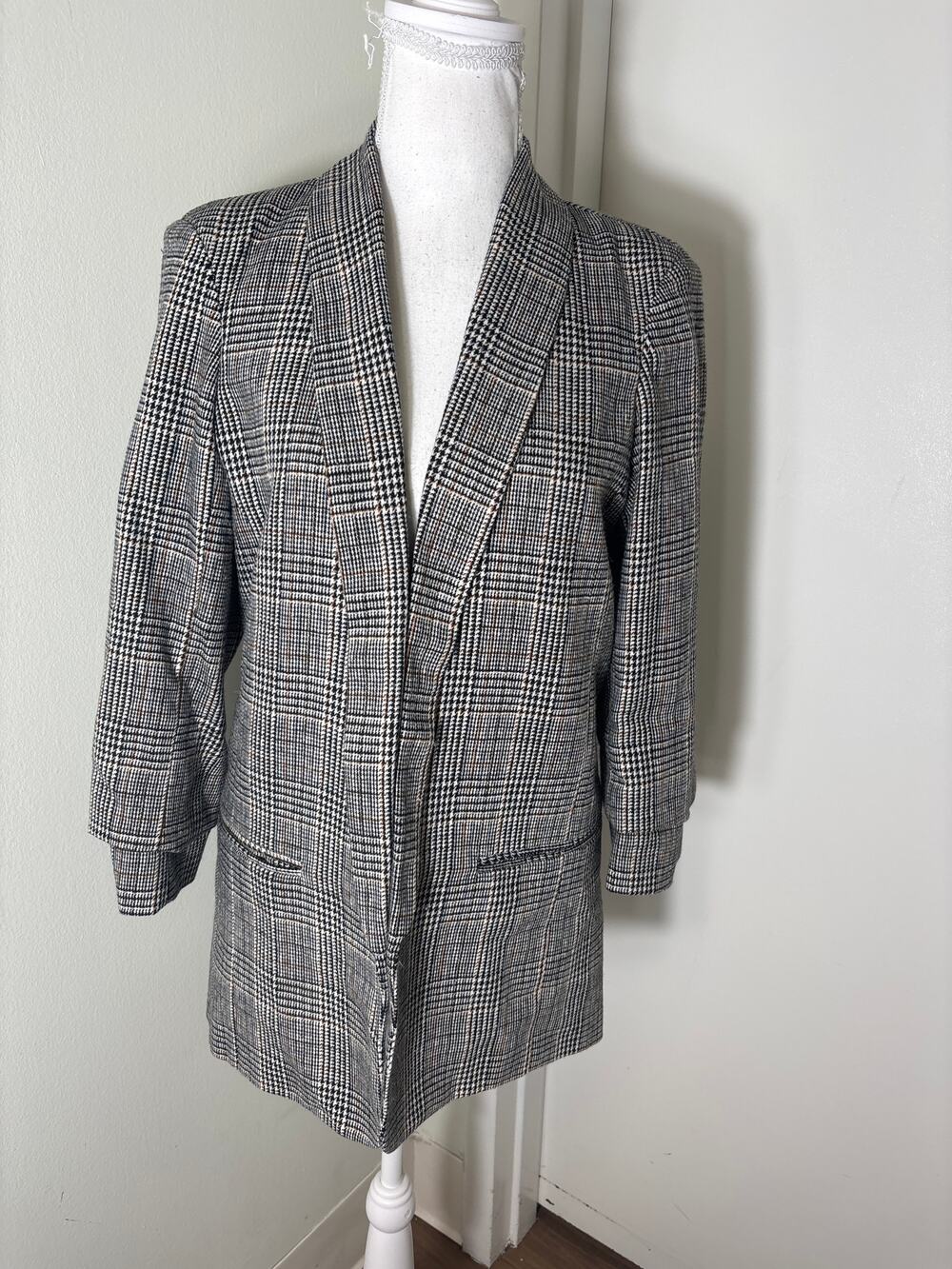Blank NYC Houndstooth Black and White Jacket Sz S